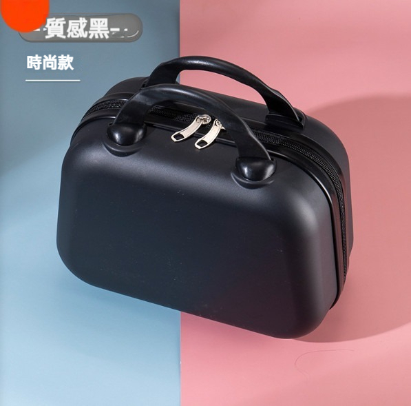 Popular small portable suitcase [14 inches] [textured black [fashionable style]]