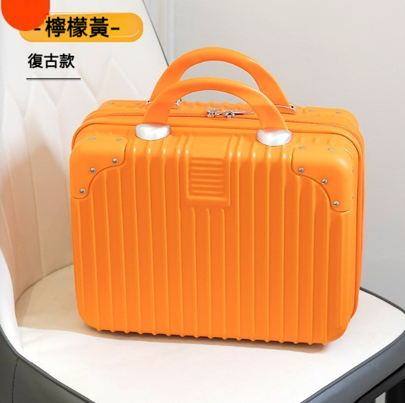 Popular small portable suitcase [16 inches] [lemon yellow [retro style]]
