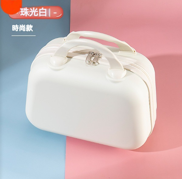 Popular small portable suitcase [16 inches] [Pearl White [Fashion Style]]