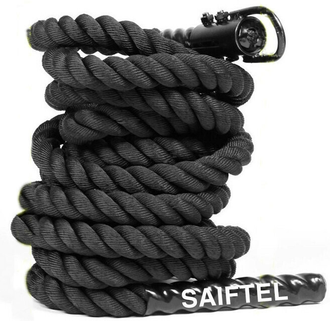 Hot recommended fitness classroom, fighting rope, muscle training rope, hanging rope [straight 50mmx9 meters] black