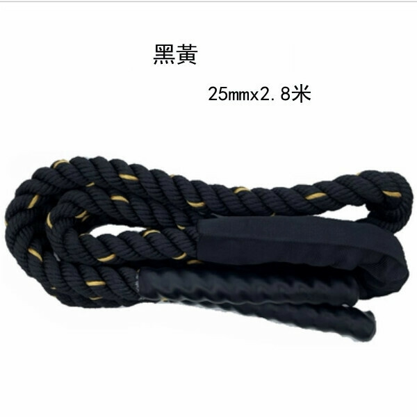 Hotly recommended fitness classroom, fighting rope, muscle-building training rope, hanging rope [25mmx2.8m] weight-bearing rope + protective cover 1 section + gloves