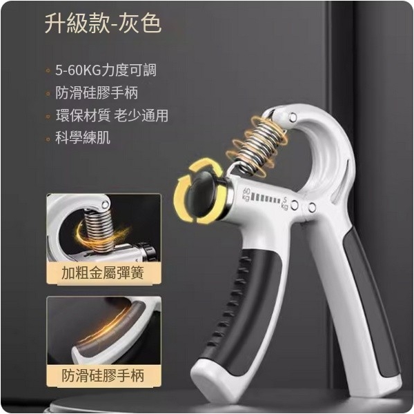 Hot Push Hand Strength Wrist Training Device (Gray-Upgraded Anti-Slip Handle)