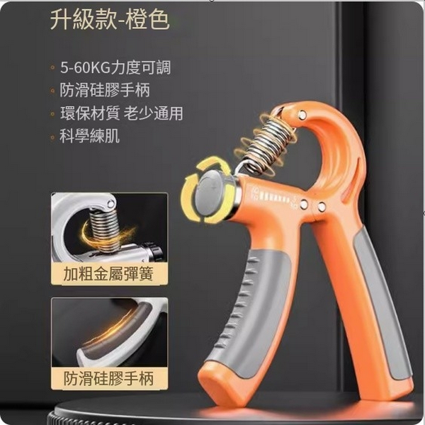 Hot Push Hand Strength Wrist Training Device (Orange - Upgraded Anti-Slip Handle)