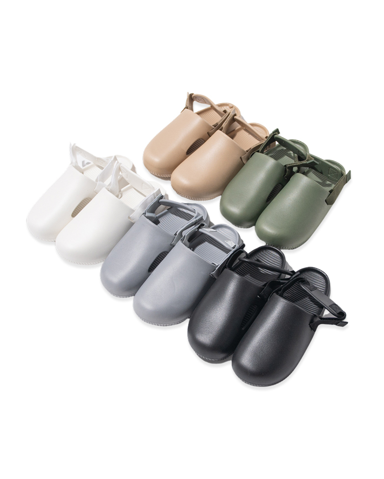 夏季輕盈防臭兩穿厚底包鞋 拖鞋