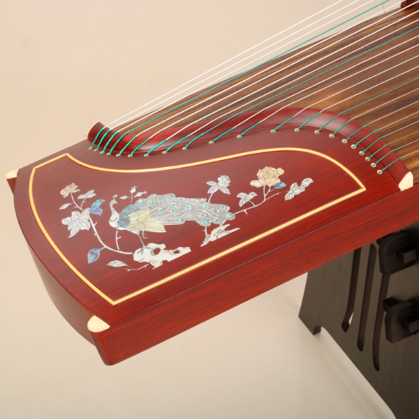 Popular mahogany color guzheng (color: peacock style) (specification: 163CM)
