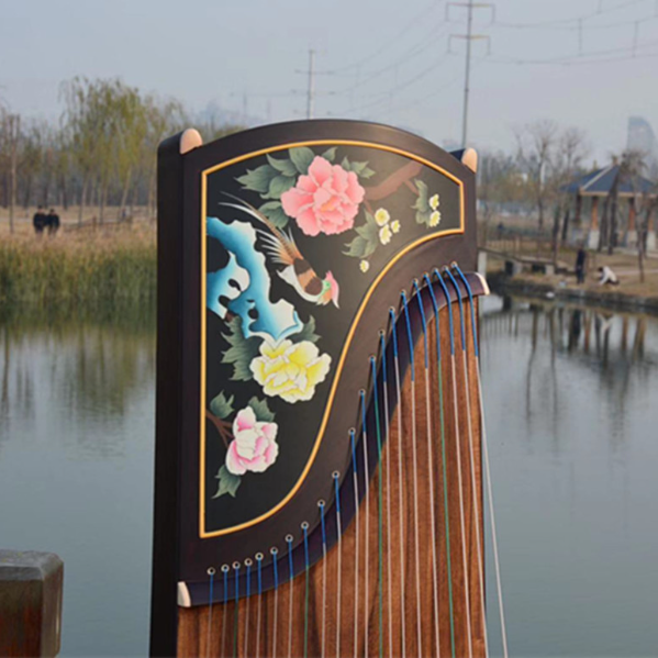 Popular style all-tung wood guzheng (color: peacock) (specification: 163CM)