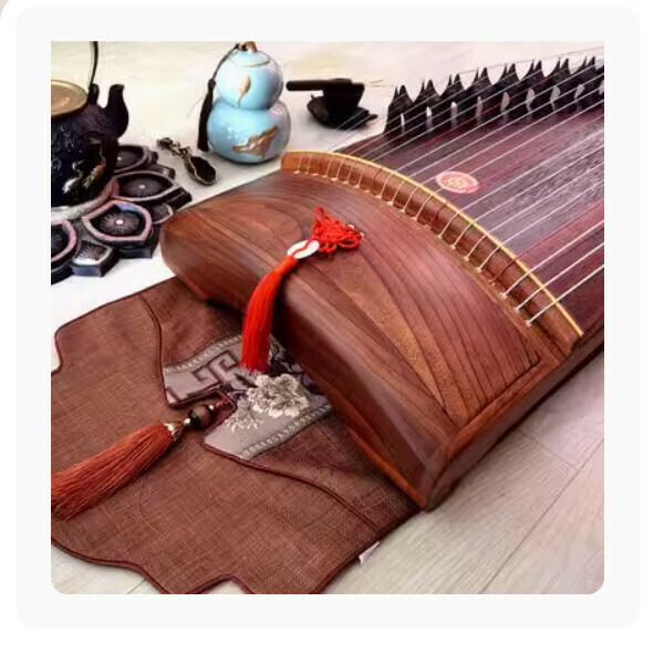 New portable small guzheng (full set of accessories + stool + 1 meter professional half-digging guzheng [ready to play out of the box])