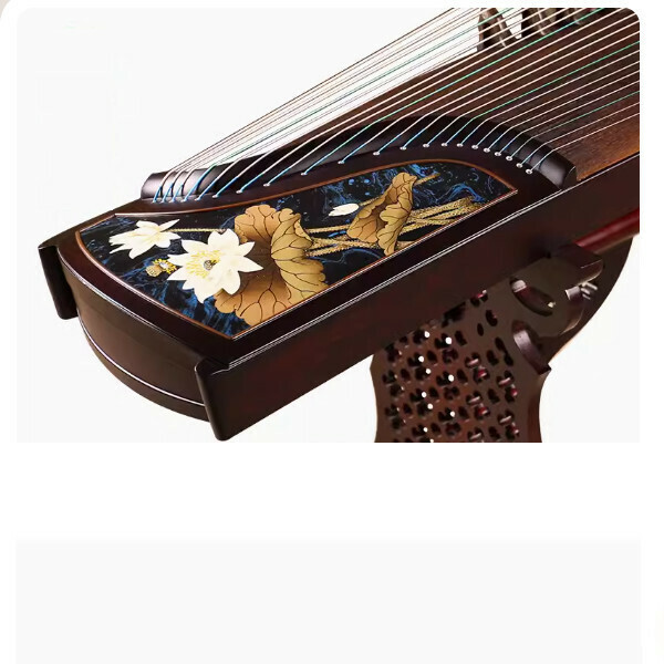 New guzheng (stunning hibiscus [full set of guzheng accessories + ebony lotus + A stand)