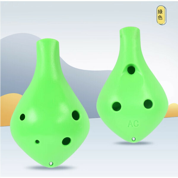 新款陶笛（6孔塑膠陶笛【綠色】）