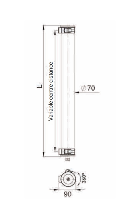 SAMMODE CHERUBINI 40 CHE40/114E/G5/PO/111LN/SA 1XTL5 14W 緞面壁燈