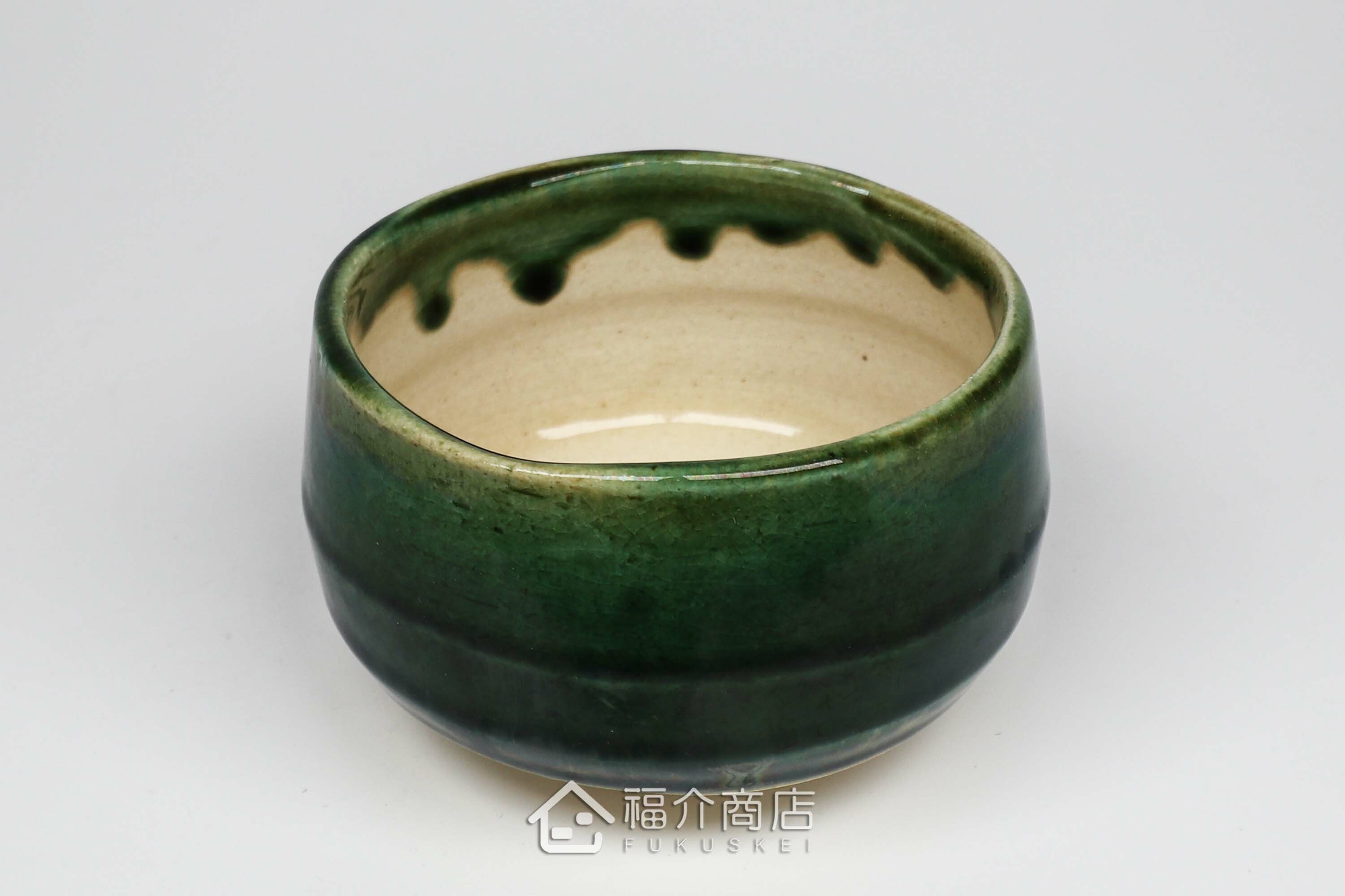 盛裝抹茶用的綠色抹茶杯碗450cc