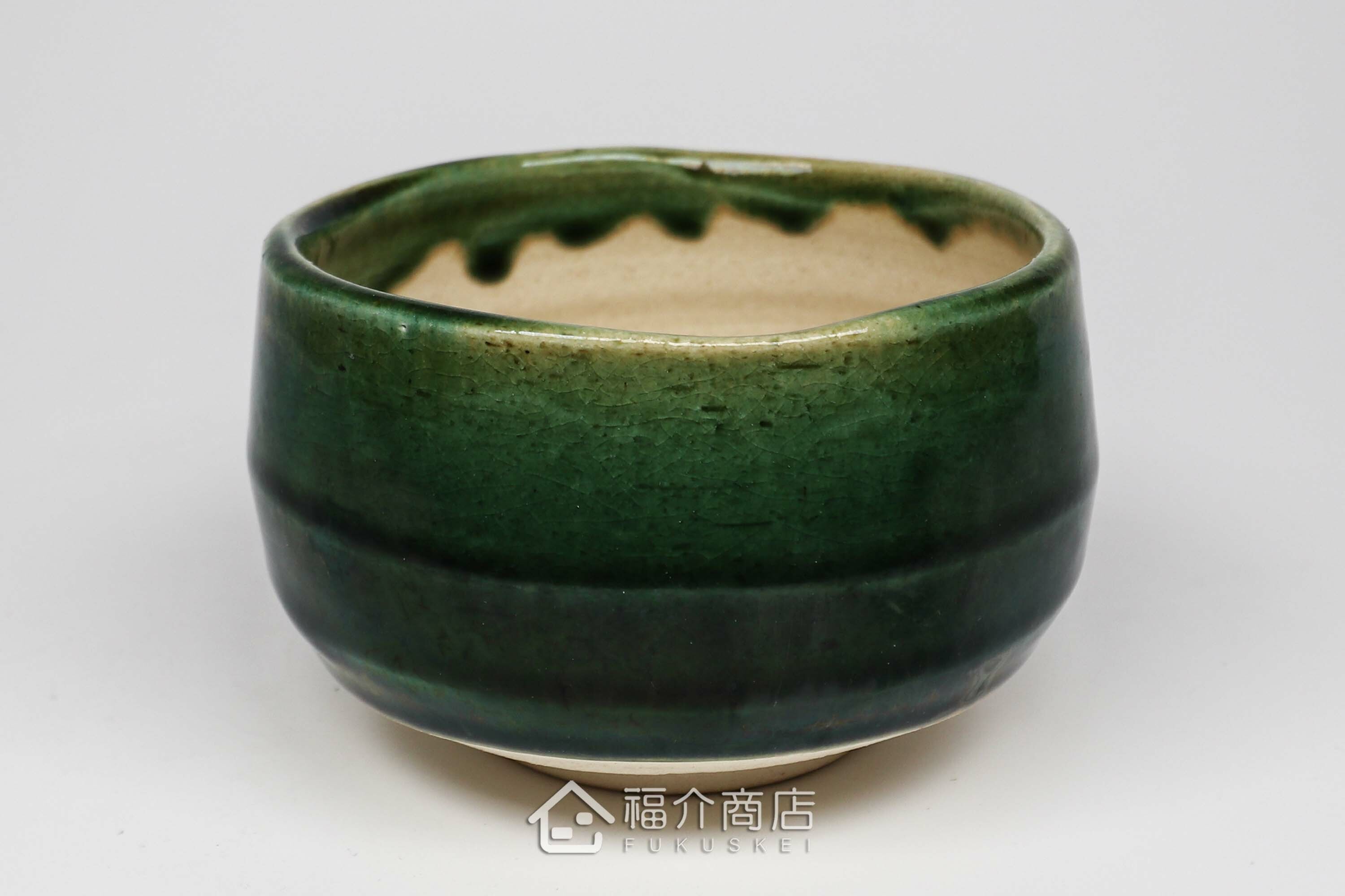 盛裝抹茶用的綠色抹茶杯碗450cc