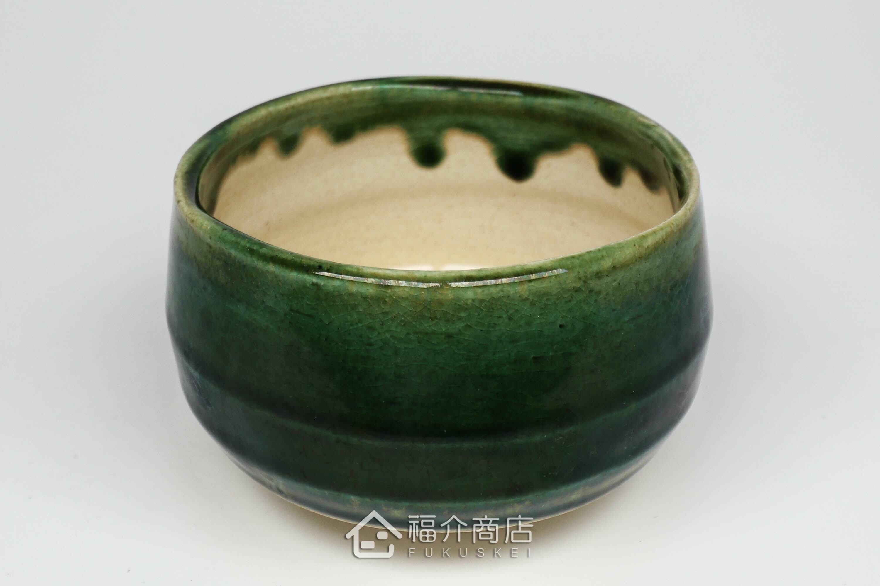 盛裝抹茶用的綠色抹茶杯碗450cc