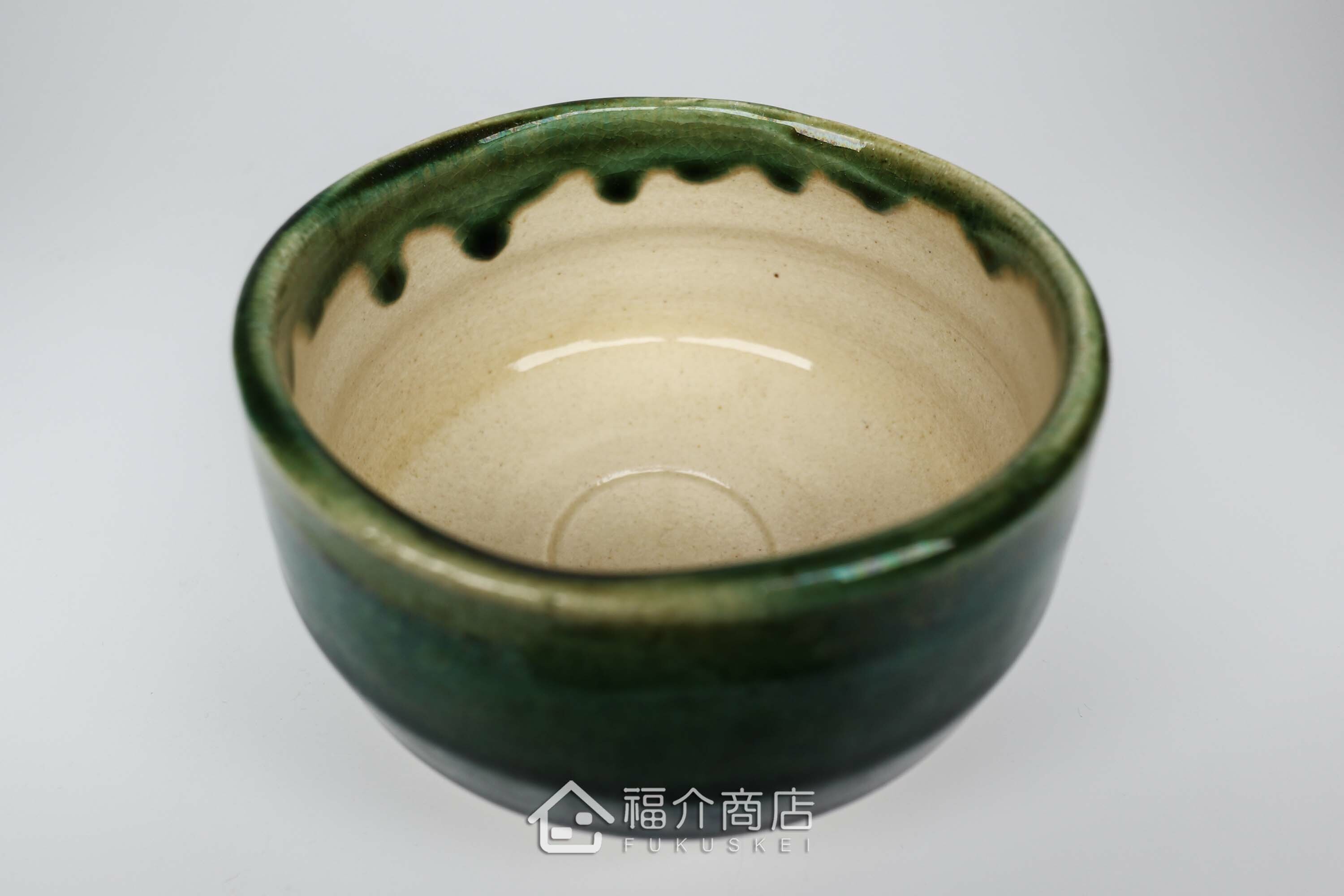 盛裝抹茶用的綠色抹茶杯碗450cc