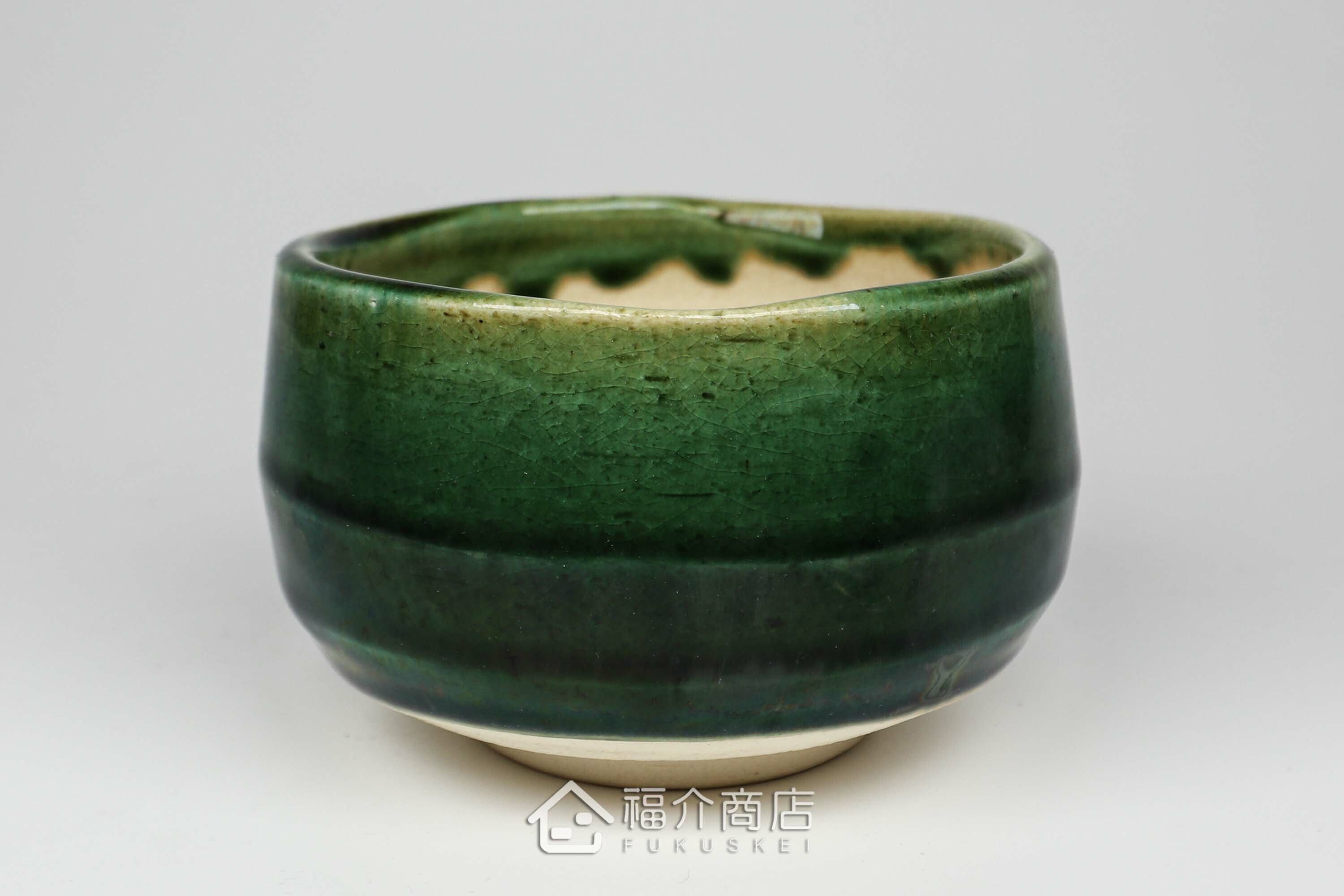 盛裝抹茶用的綠色抹茶杯碗450cc
