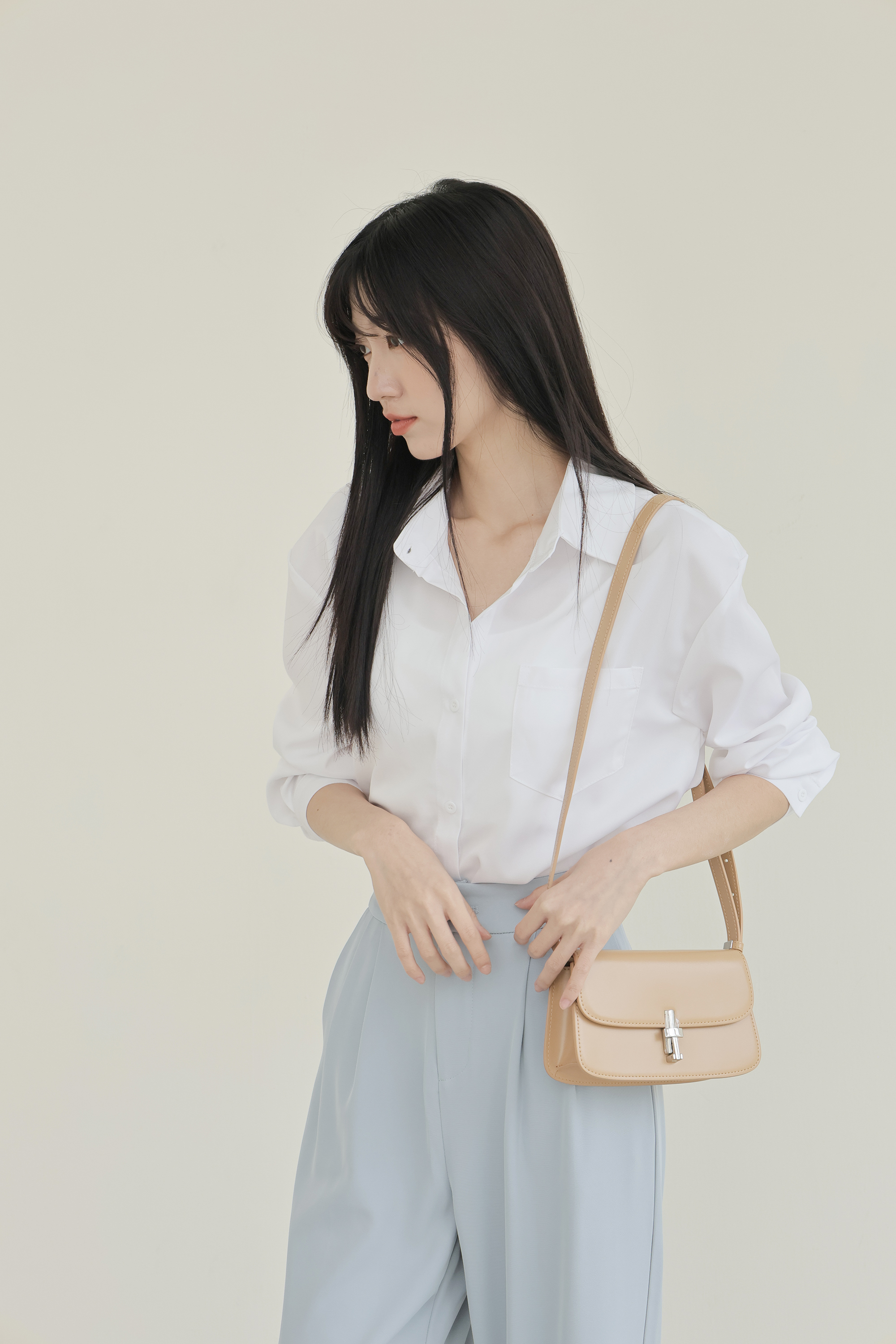 * 復古真皮單肩豆腐包3921