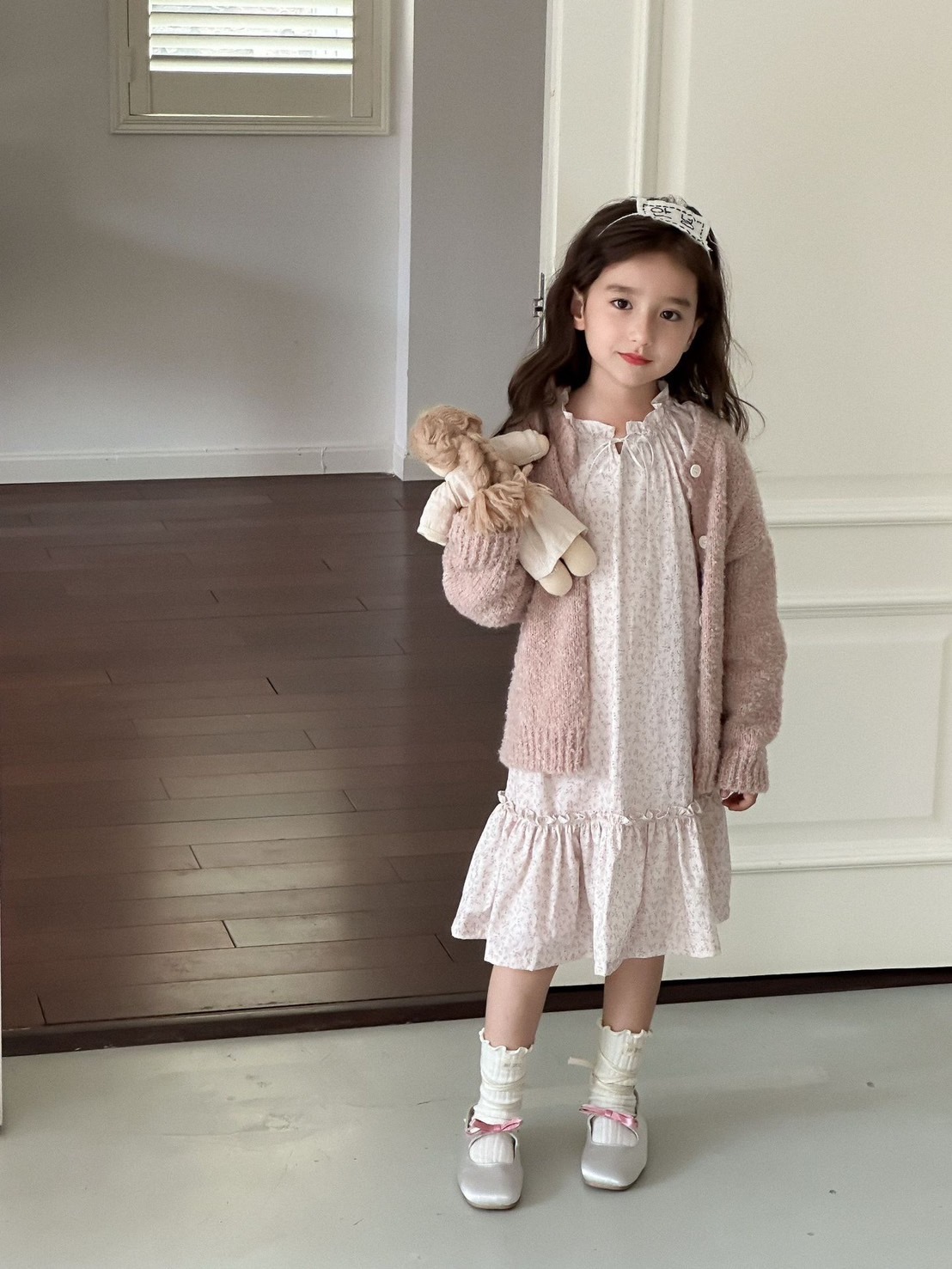 甜美花邊碎花洋裝