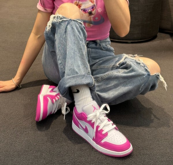 KTQ STORE ‧ Air jordan 1 Low "Fire Pink" gs 芭比粉 白粉 FV8486-600