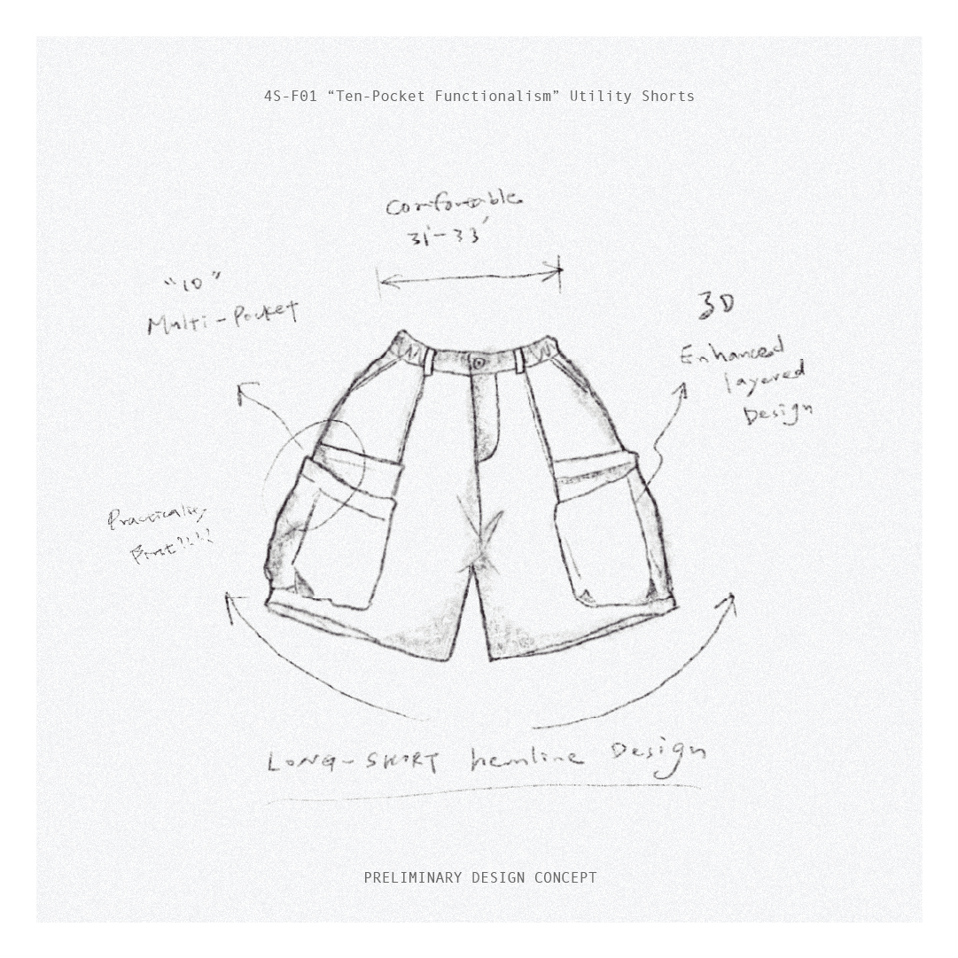 『 Pre-Sale 』DRiFTNESS｜4S-F01 “Ten-Pocket Functionalism” 多口袋工裝短褲