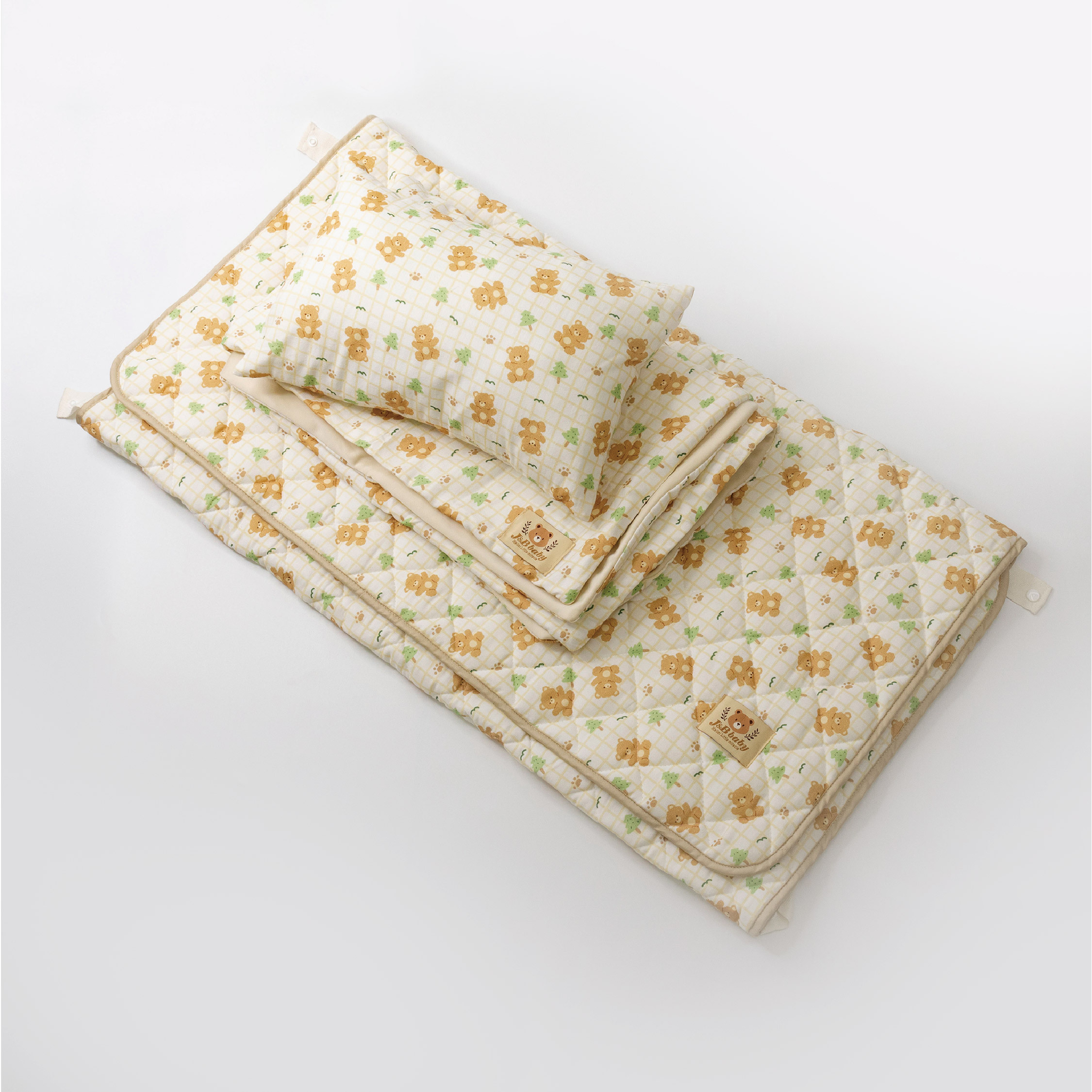 【JB0326】MIT森林小熊。石墨烯純棉四合一睡袋組