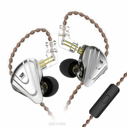 Circum-ear coil iron wired headphones (fog black - with microphone)