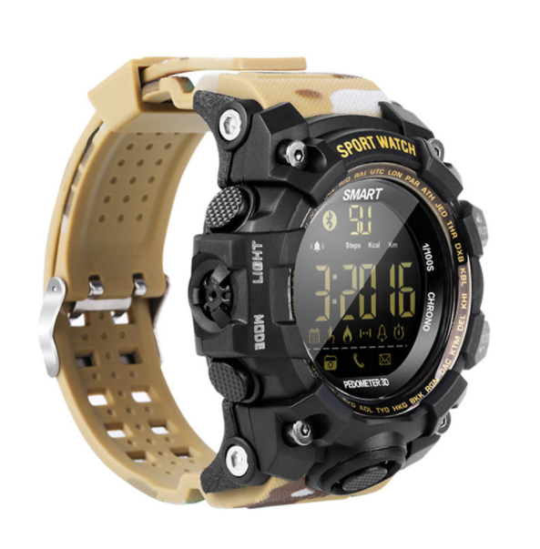 EX16S Camouflage Outdoor Sports Step Counting Free Charging Electronic Smart Watch (Camouflage Yellow)
