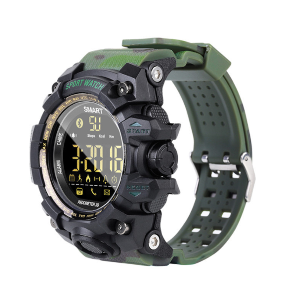 EX16S Camouflage Outdoor Sports Step Counting Rechargeable Electronic Smart Watch (Camouflage Green)