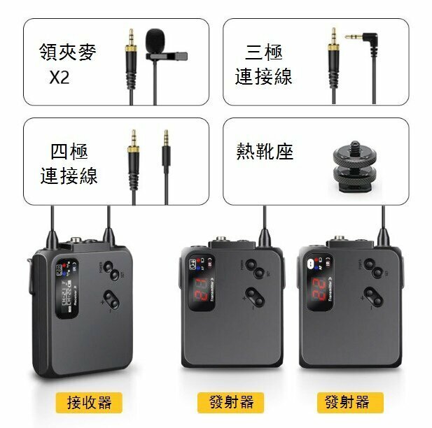 Portable Microphone - One-in-2 Wireless Lavalier Microphone (Normal)