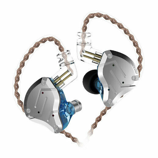 Wrap-around coil iron wired headphones (Meizu Blue-Standard)
