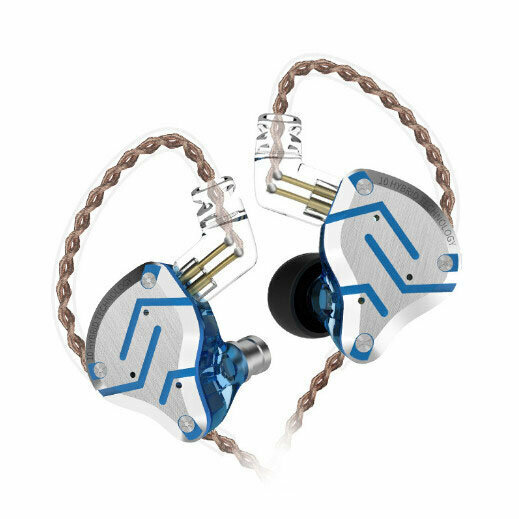 Wrap-around coil iron wired headphones (streamer blue-standard)