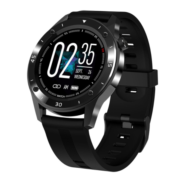 F22 Smart Bracelet Full Touch Screen GPS Track Heart Rate Blood Pressure Blood Oxygen Watch (Black)