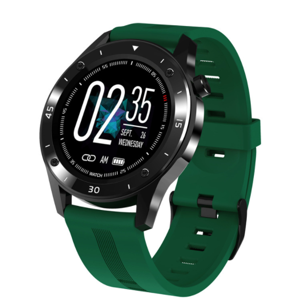 F22 Smart Band Full Touch Screen GPS Track Heart Rate Blood Pressure Blood Oxygen Watch (Green)