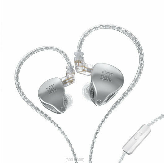 Wrap-around arcade wired headphones (streamer silver-with microphone)