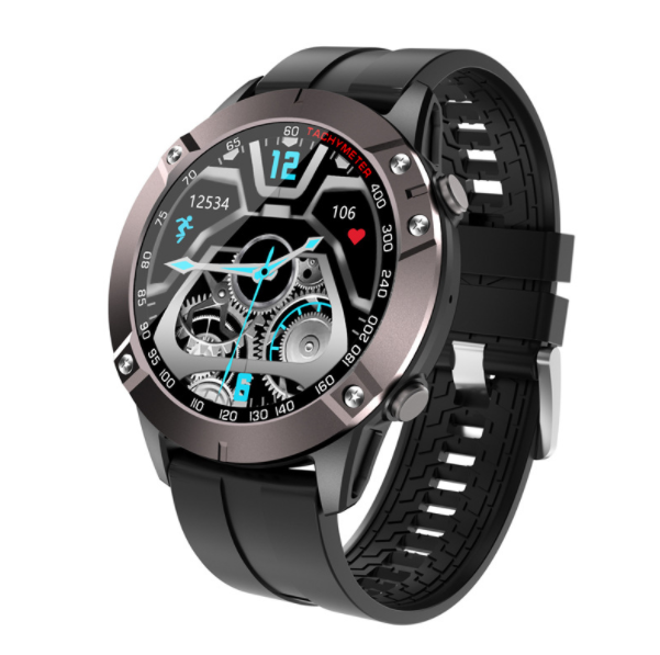 DK60 Smart Band Bluetooth Call Heart Rate Blood Oxygen Music Control Watch (Black)