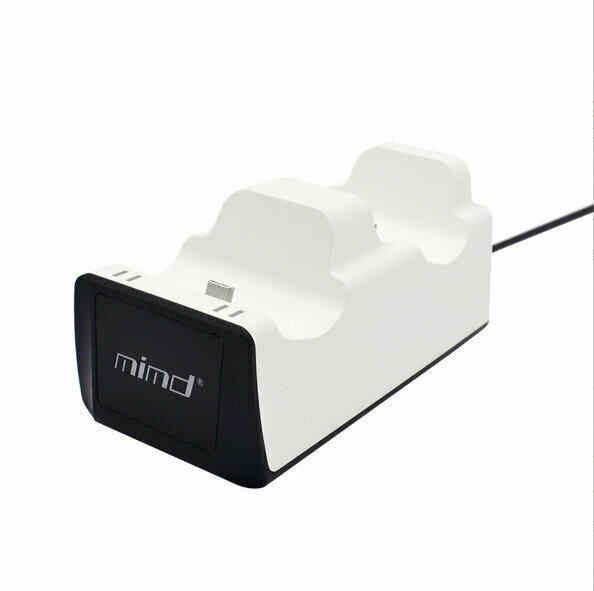激抵MIMD 相容PS5遊戲手柄充電器 手柄雙座充(黑;白隨機發貨)
