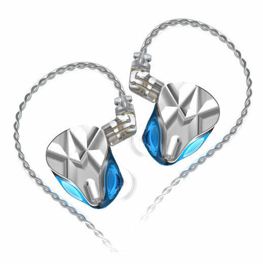 Ear-wrapping moving iron wired headphones (Phantom Silver Blue-Standard)