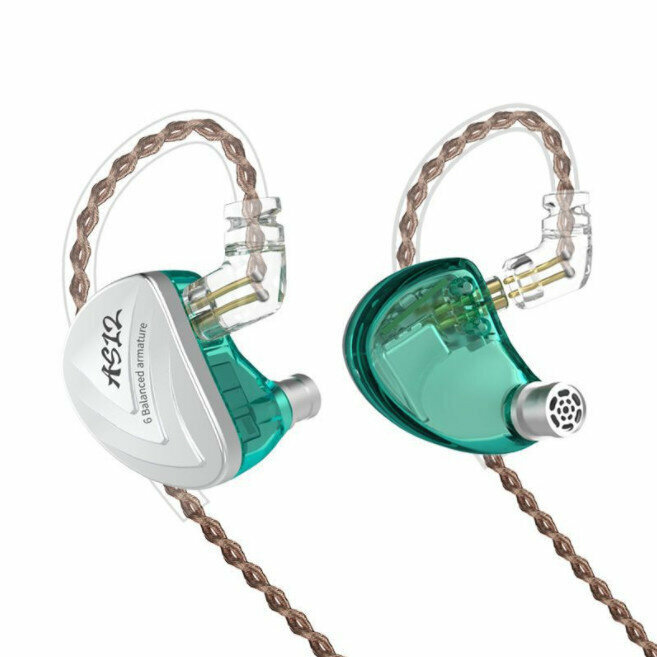 Wrap-around dynamic iron wired headphones (Phantom Silver Blue-Standard)