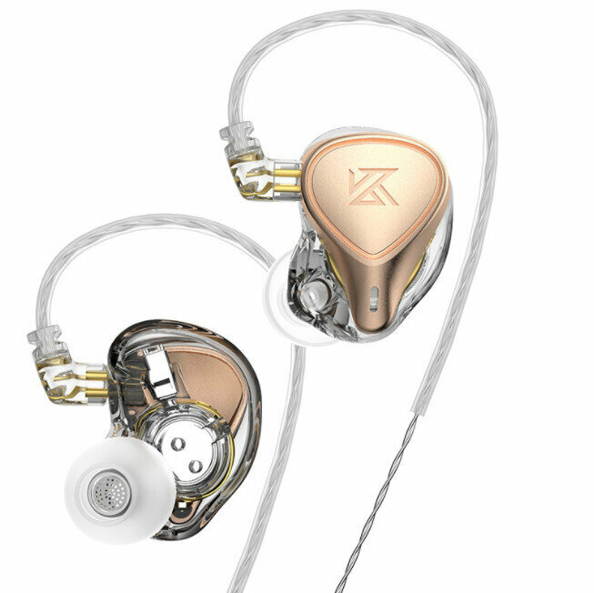 In-ear electrostatic coil iron wired headphones (rose gold-standard version)