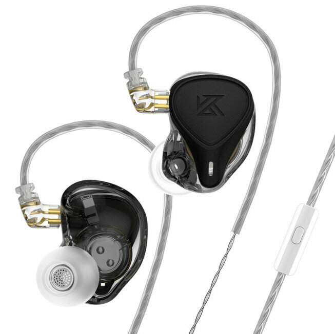 In-ear electrostatic coil iron wired headphones (mystery black - with microphone version)
