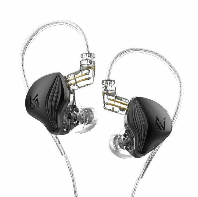 In-ear electrostatic coil iron wired headphones (Metal Black - Standard Edition.)