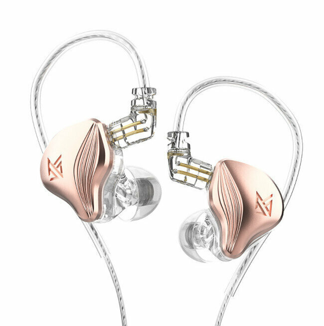 In-ear electrostatic coil iron wired headphones (rose gold-standard version)