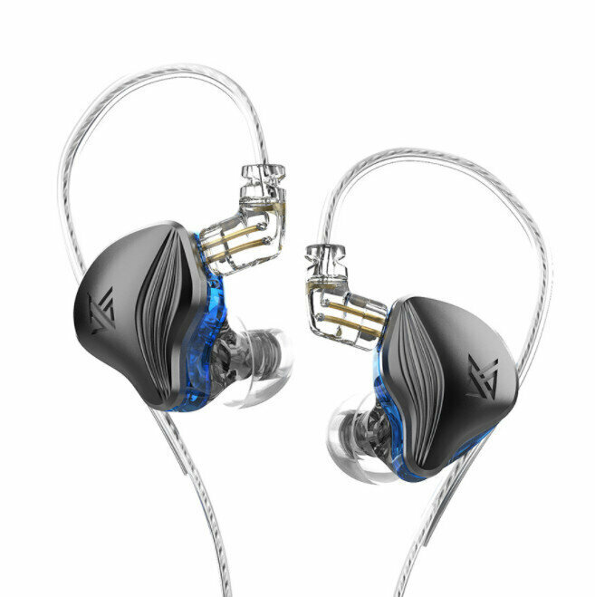 In-ear electrostatic coil iron wired headphones (gun gray blue-standard version)
