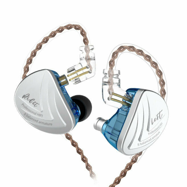 Wrap-around arcade wired headphones (Ice Blue-Standard)