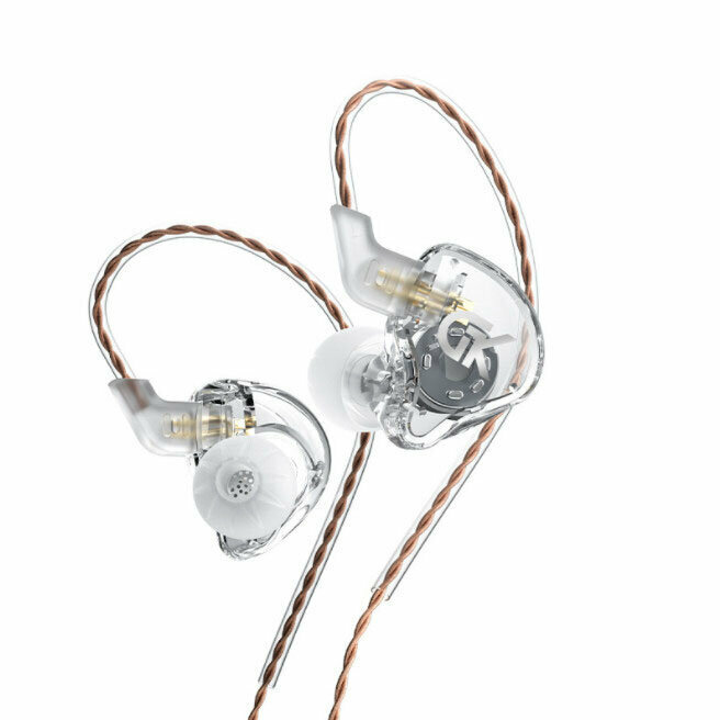 In-ear ring iron headphones HIFI wired headphones (transparent-standard)