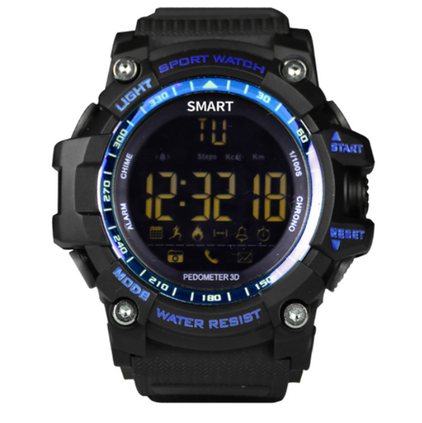 Smart Watch EX16 Full Round Screen Smart Sports Watch IP67 Professional Waterproof (Blue)