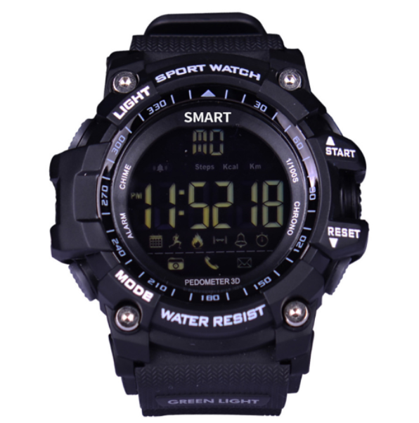 Smart Watch EX16 Full Round Screen Smart Sports Watch IP67 Professional Waterproof (Black)