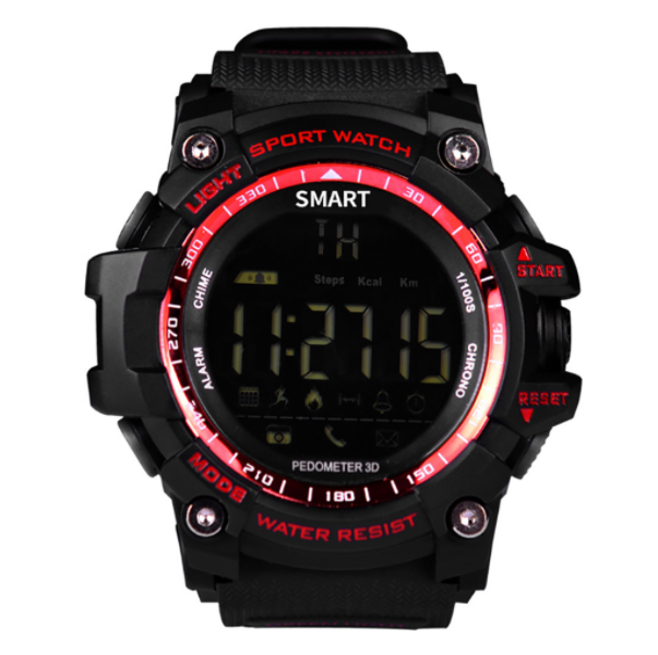 Smart Watch EX16 Full Round Screen Smart Sports Watch IP67 Professional Waterproof (Red)