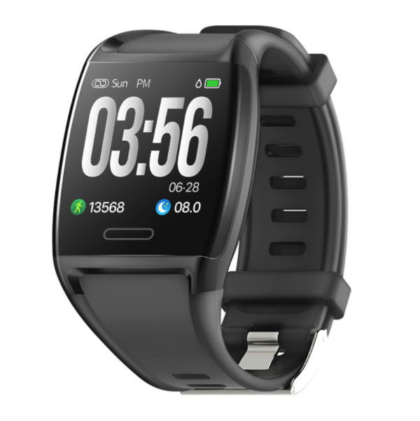 V2 1.3 inch Color Screen Smart Watch Waterproof Health Blood Pressure Heart Rate Bluetooth Sports Band (Black)