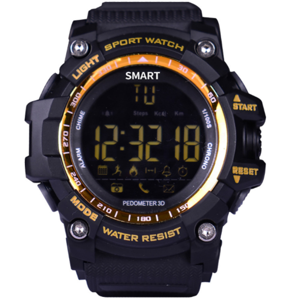 Smart Watch EX16 Full Round Screen Smart Sports Watch IP67 Professional Waterproof (Gold)