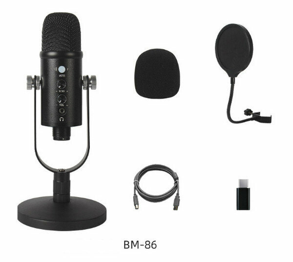 USB condenser microphone - standard + small pop net